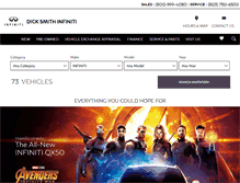 Tablet Screenshot of dicksmithinfiniti.com